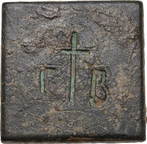 obverse: AE 2 Ounces Square Commercial Weight, 5th-7th centuries AD