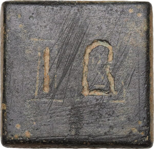 obverse: AE Half Ounce Square Commercial Weight, 5th-7th centuries AD