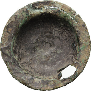 reverse: Bronze decorative element.  Roman, 1st-3rd century AD.  52 mm. 37.03 g