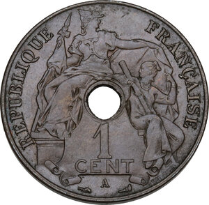 obverse: French Indochina. AE Cent 1914 A, Paris mint