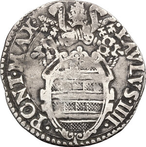 obverse: Italy..  Paul IV (1555-1559) Giampietro Carafa.. AR Giulio, Ancona mint