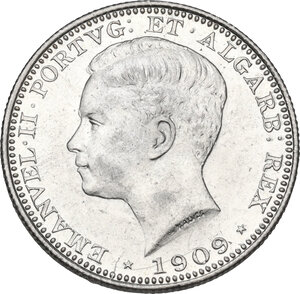 obverse: Portugal.  Emanuel II (1908-1910). AR 200 Reis 1909