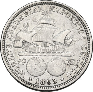 reverse: USA. Columbian Exposition AR half dollar 1893