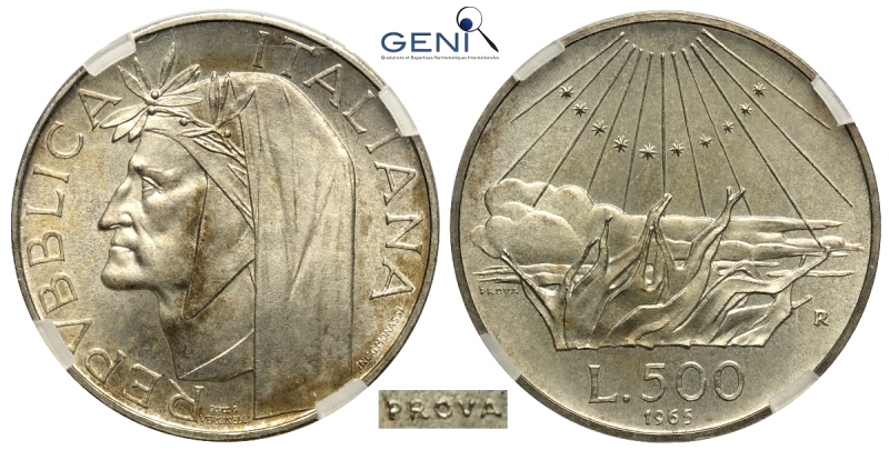 obverse: Repubblica Italiana, Monetazione in Lire, 500 Lire 1965 