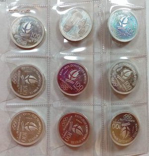 obverse: FRANCIA Olimpiade di Albertville - Lotto di 9 monete