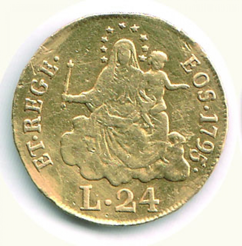 obverse: GENOVA - Dogi biennali - 24 Lire 1795 (stemma nuovo).