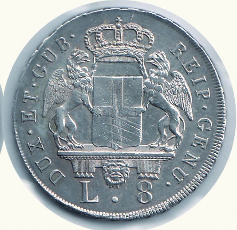 reverse: GENOVA - Dogi biennali - 8 Lire 1796