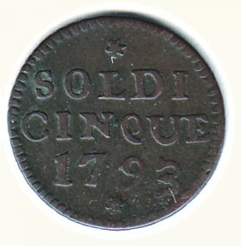 reverse: GENOVA - Dogi Biennali - 5 Soldi 1793