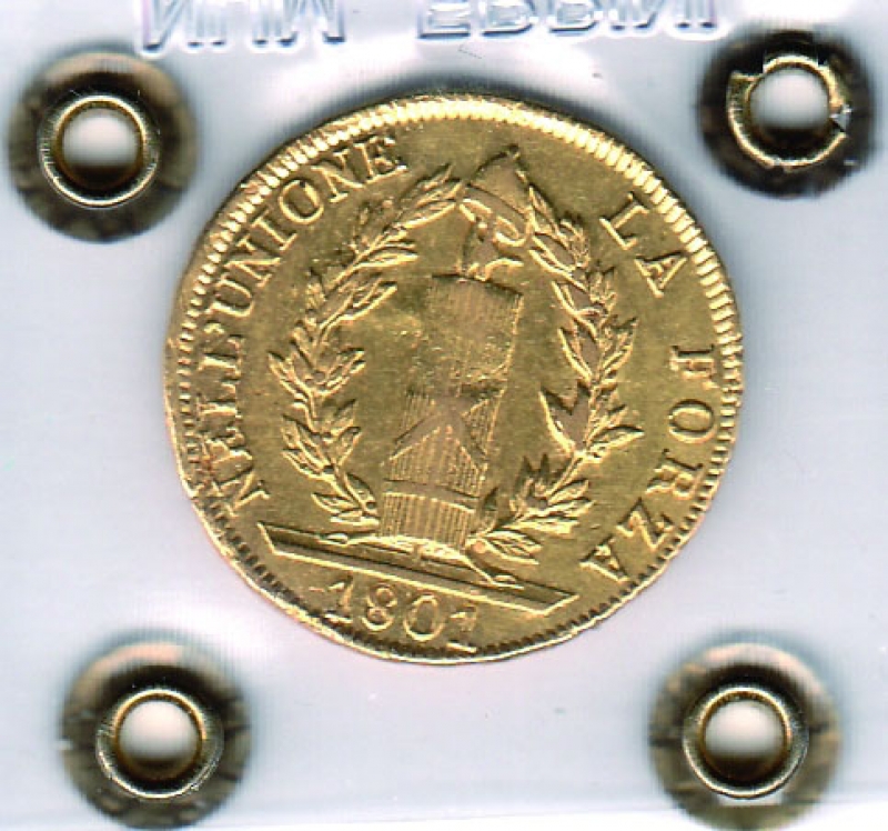 reverse: GENOVA - Repubblica Ligure - 48 Lire 1801