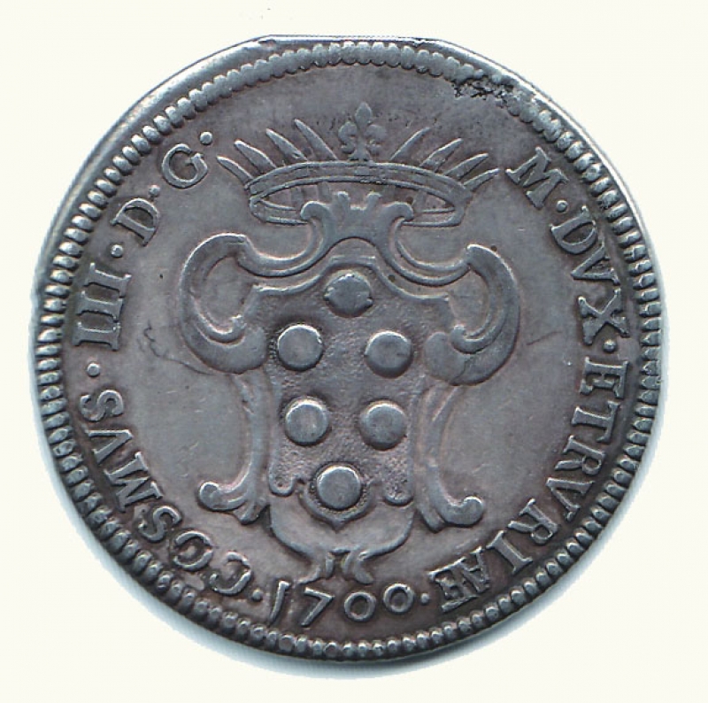reverse: LIVORNO - Cosimo III  (1670-1723) - Pezza della rosa 1700.