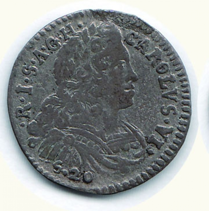 obverse: MANTOVA - Carlo VI - Lira 1732