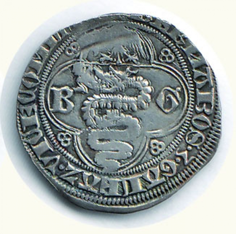 reverse: MILANO - Bernabò e Galeazzo II Visconti (1355-1378) - Pegione
