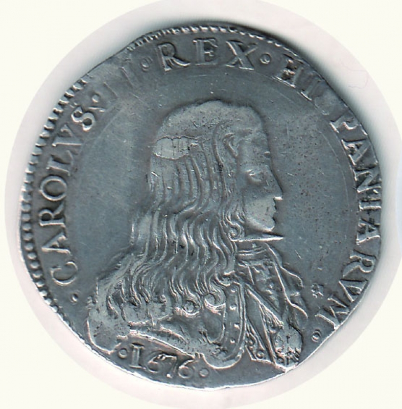 obverse: Milano - Carlo II (1666-1700) - Filippo 1676