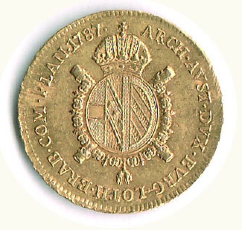 reverse: MILANO - Giuseppe II - ½ Sovrano 1787 - MIR 457/1.