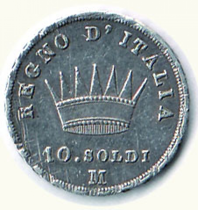 reverse: MILANO - Napoleone I - 10 Soldi 1808
