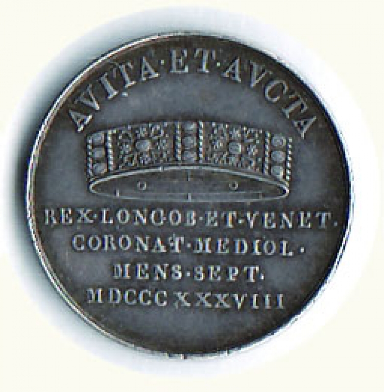 reverse: MILANO - Ferdinando I (1835-1848) - ½ Lira del Giuramento.