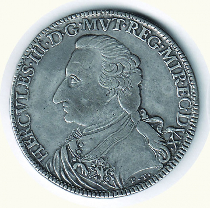 obverse: MODENA - Ercole III d’Este (1780-1796) - Tallero 1796