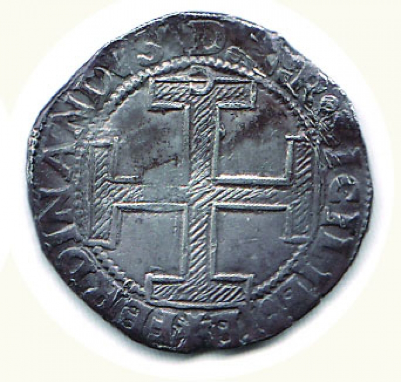 reverse: NAPOLI - Ferdinando  I d’Aragona (Ferrante) (1458-1494) - Coronato.