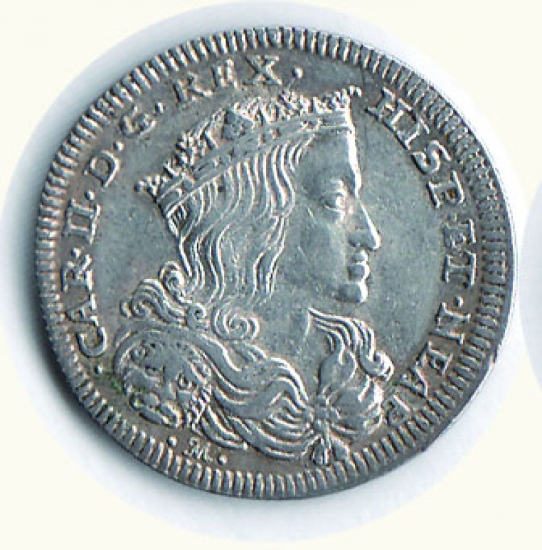 obverse: NAPOLI -Carlo II (1665-1700) - Carlino 1696.