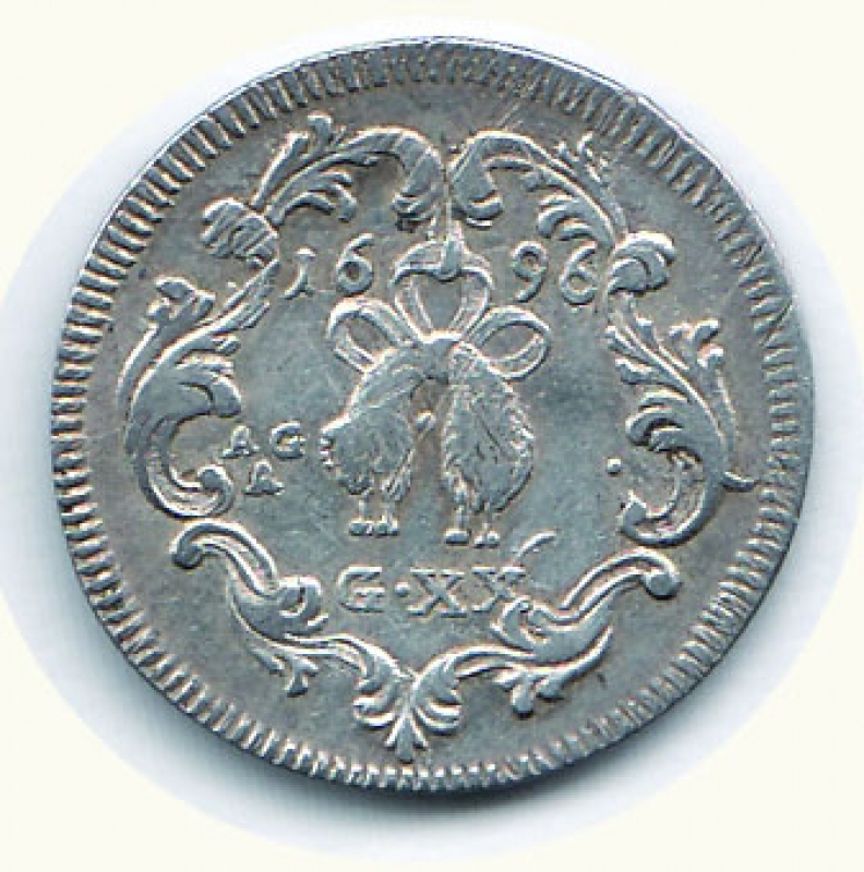 reverse: NAPOLI -Carlo II (1665-1700) - Carlino 1696.