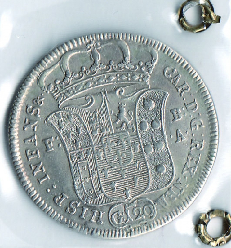 reverse: NAPOLI - Carlo di Borbone - Piastra da 120 Gr. 1735 -