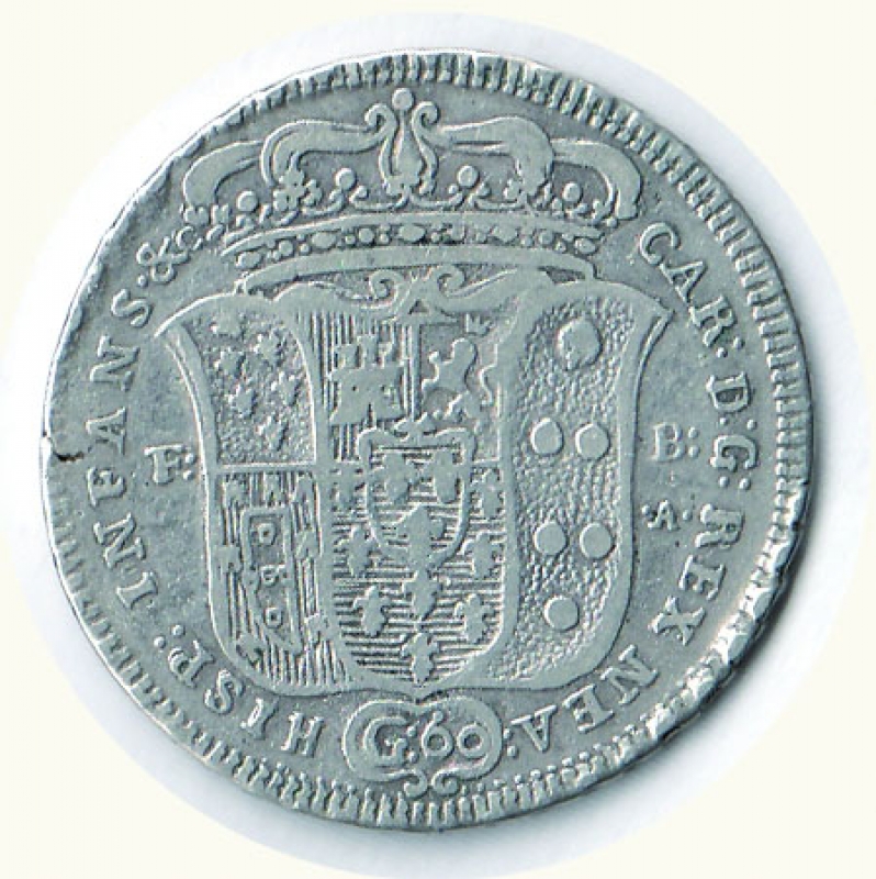 reverse: NAPOLI - Carlo di Borbone - ½ Piastra 1736