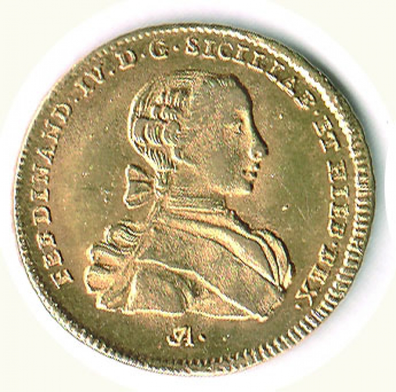 obverse: NAPOLI - Ferdinando IV - 6 Ducati 1763.
