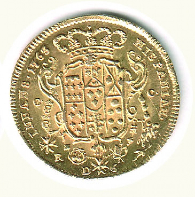 reverse: NAPOLI - Ferdinando IV - 6 Ducati 1763.
