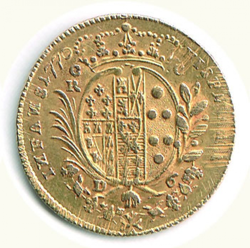 reverse: NAPOLI - Ferdinando IV  - 6 Ducati 1770.