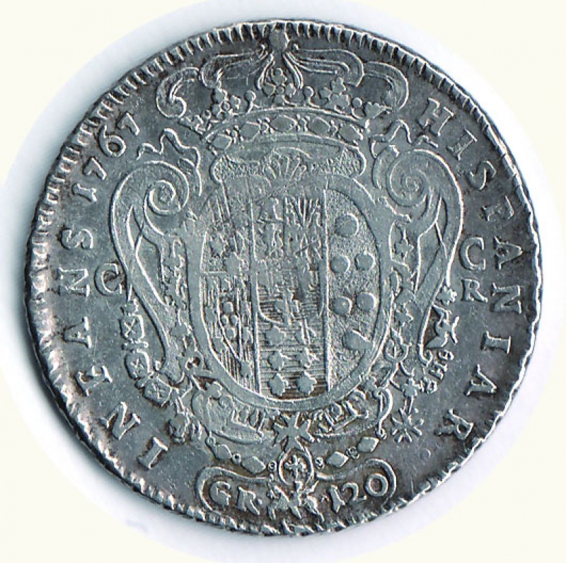 reverse: NAPOLI - Ferdinando IV - Piastra 1767 (primo periodo)