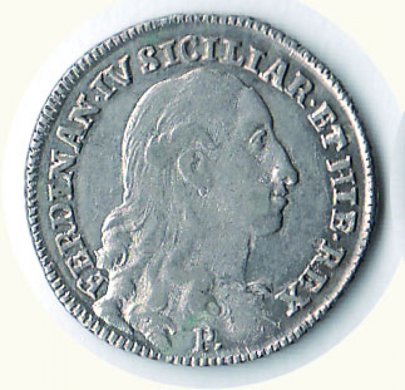 obverse: NAPOLI - Ferdinando IV - 20 Gr. 1796 varietà grandi lettere