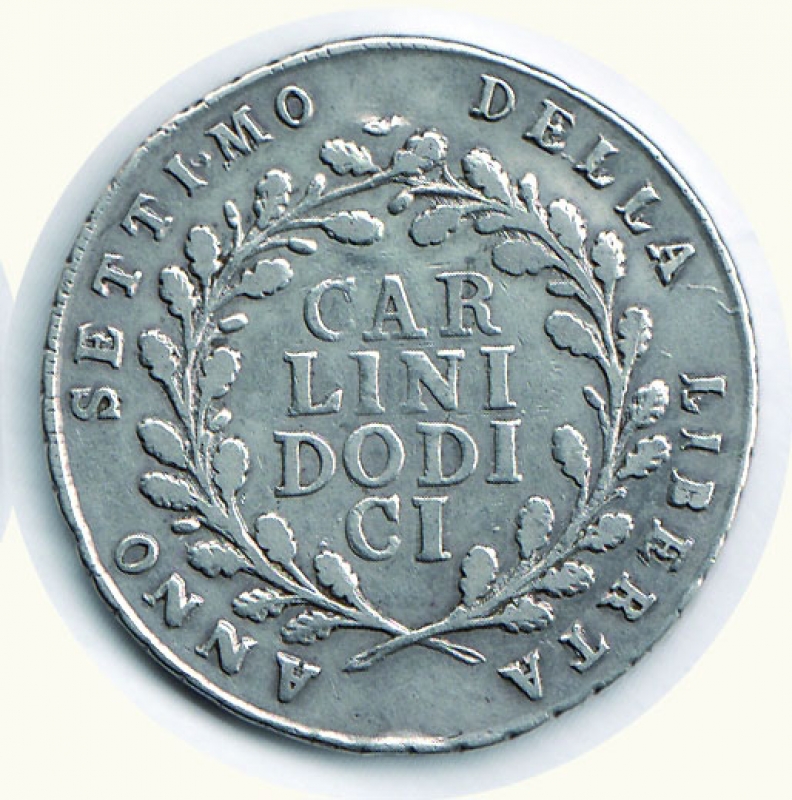 reverse: NAPOLI - Repubblica Napoletana - Da 12 Carlini. 1799.