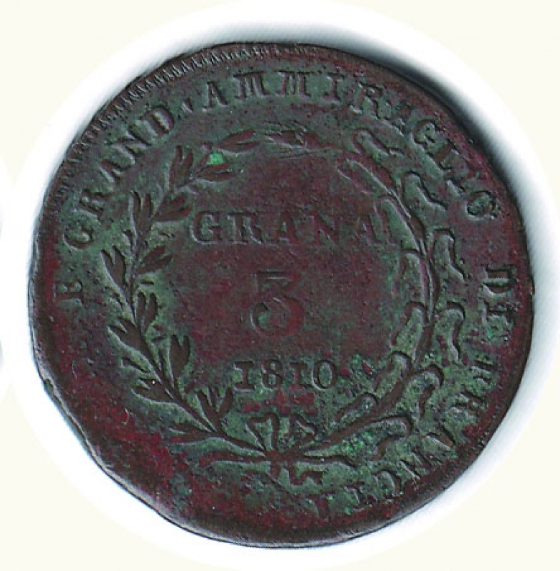 reverse: NAPOLI - Gioacchino Murat - 3 Grana 1810