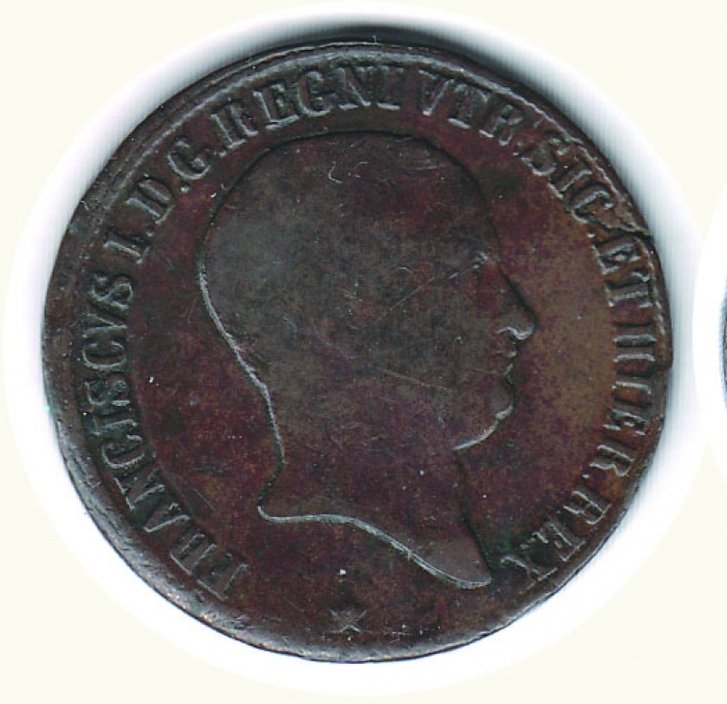 obverse: NAPOLI - Francesco I (1825-30) - 10 Tornesi 1825.