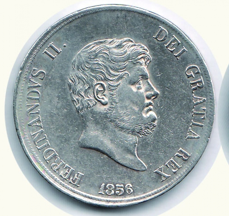 obverse: NAPOLI - Ferdinando II - Piastra da 120 Gr 1856.
