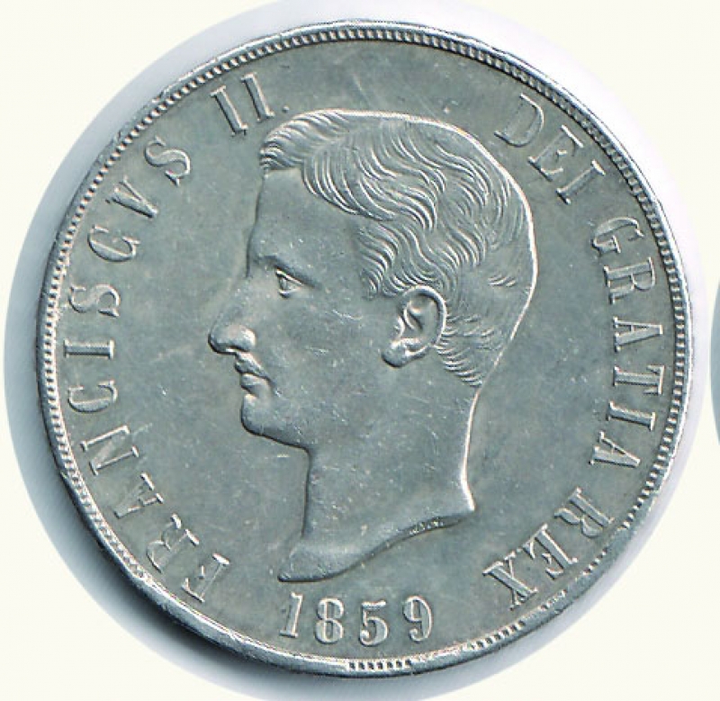 obverse: NAPOLI - Francesco II - 120 Grana 1859