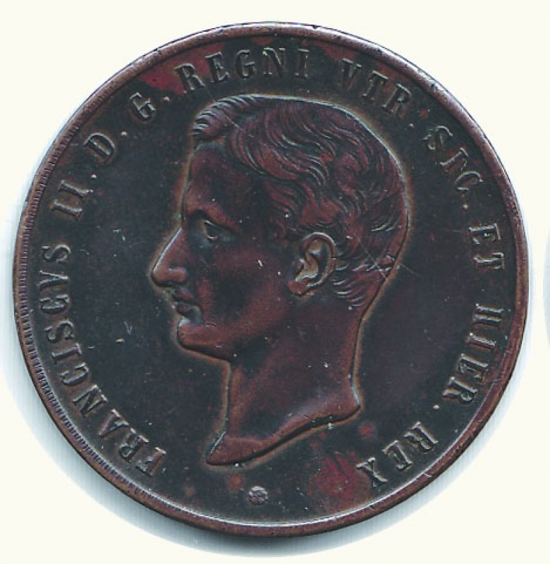 obverse: NAPOLI - Francesco II - 10 Tornesi 1859