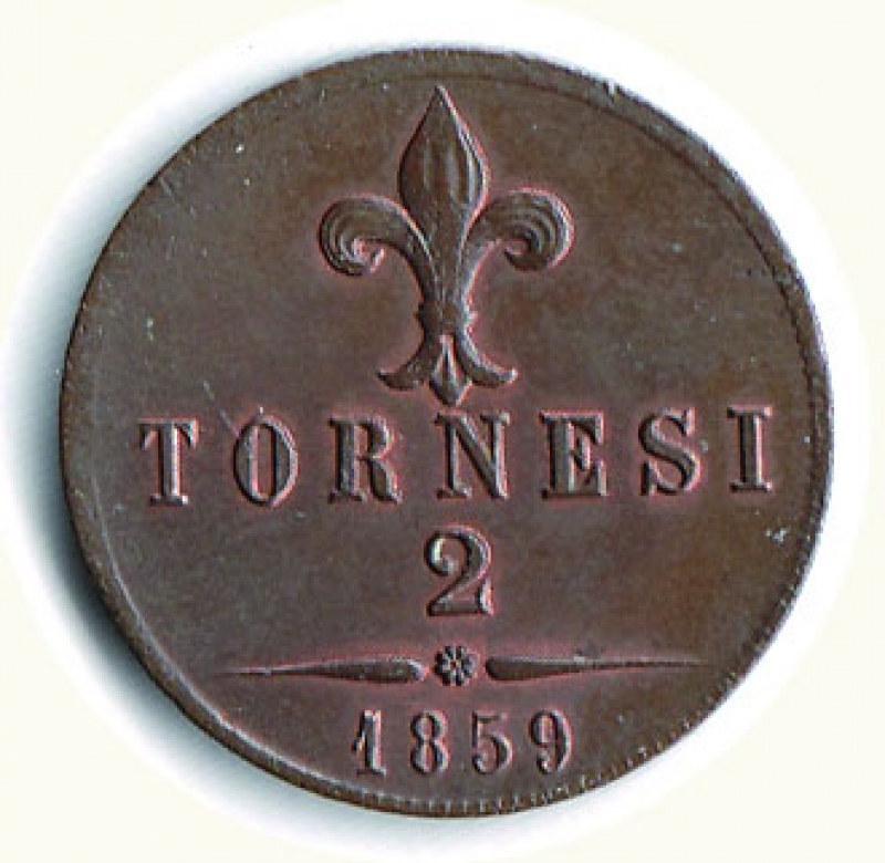 reverse: NAPOLI - Francesco II - 2 Tornesi