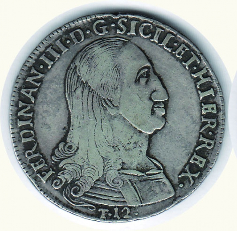 obverse: PALERMO - Ferdinando III - Da 12 Tari 1799.