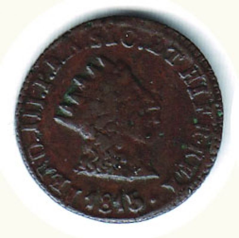obverse: PALERMO - Ferdinando III - Grano 1815