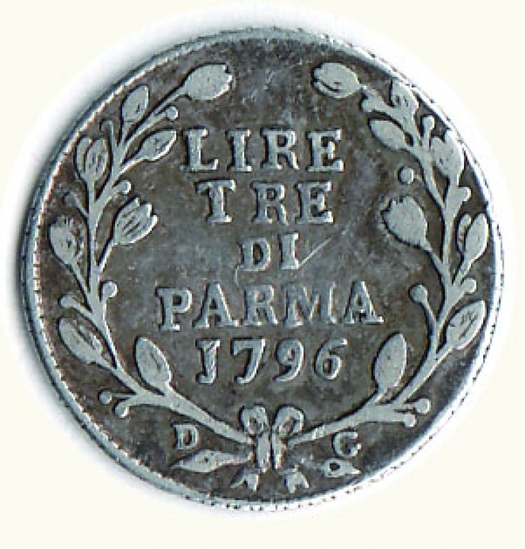 reverse: PARMA - Ferdinando di Borbone - 3 Lire 1796