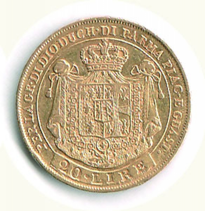 reverse: PARMA - Maria Luigia - 20 Lire 1815.
