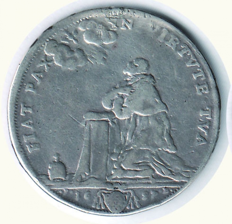 obverse: Roma - Innocenzo XII (1691-1700) - Mezza Piastra anno VI
