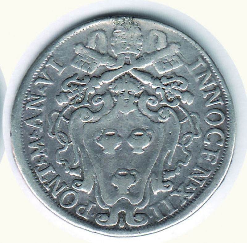 reverse: Roma - Innocenzo XII (1691-1700) - Mezza Piastra anno VI