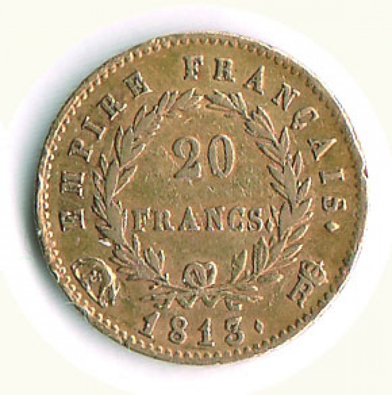 reverse: ROMA - Napoleone - 20 Lire 1813 Roma.