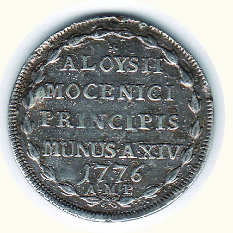 reverse: Venezia - Alvise IV Mocenigo. (1763-1778) - Osella 1776
