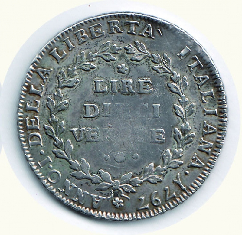 reverse: VENEZIA - Municipalità provvisoria - 10 Lire 1797 I tipo