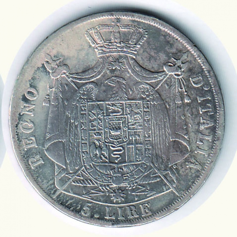 reverse: VENEZIA - Napoleone - 5 Lire 1812.