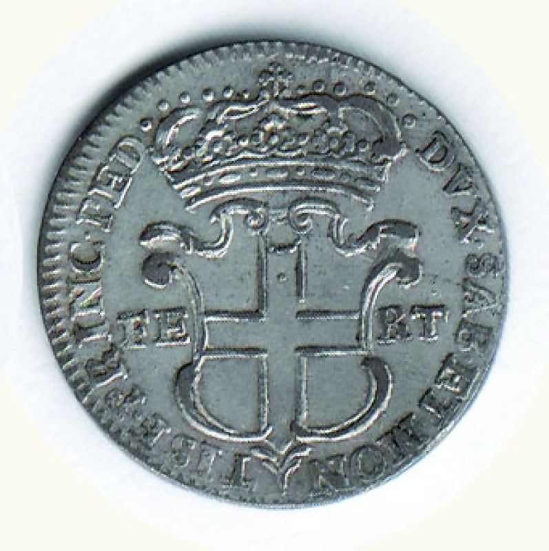 reverse: CARLO EMANUELE III - 5 Soldi 1742 - MIR 936/a.