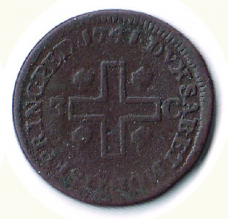reverse: CARLO EMANUELE III - Cagliarese 1741.
